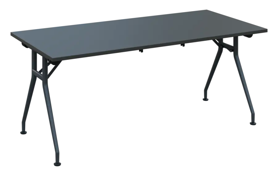 SLV 180 lak skládací jednací stůl 1800x800x750 mm, deska 25 mm, podnož černý lak, deska antracit